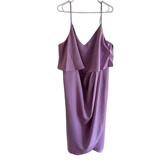 City Chic Baby Frill Midi Dress, Lilac, Size 18, NWT - Picture 3 of 13